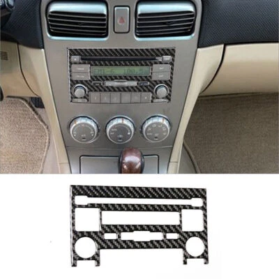Radio de coche de fibra de carbono para Subaru Forester 2007-2008 con cubierta de reproductor de CD Foto 1 de 4