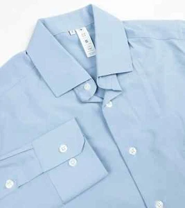 Camisa State & Liberty Para Hombre Pequeña Calce Atlético Azul Claro Sólido Elastizada Con Botones - Imagen 1 de 13