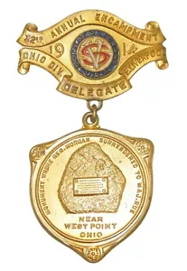 Original 1914 West Point, Ohio Sons of Veterans Encampment Civil War Vet Medal - Picture 1 of 2