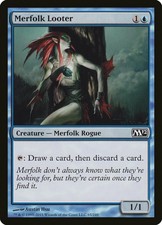 1x FOIL Merfolk Looter M12 No065 MTG Magic 2012 English NM/UNPLAY C card x1