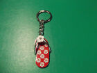 Collectible Key Chain  1.5"in Red Flower Sandal