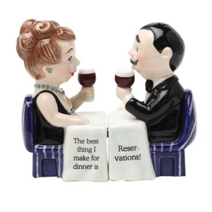 PT Couple with Dinner Reservations Salt and Pepper Shakers Set