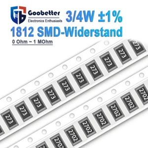 1812 SMD/SMT-Widerstände/Widerstand 3/4W ± 1%-Voller Wertebereich 1Ohm - 10 MOhm - Picture 1 of 16