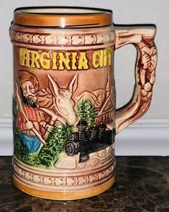 Vintage Virginia City Beer Stein Mug Decorative Travel Souvenir Virginia State - Picture 1 of 4