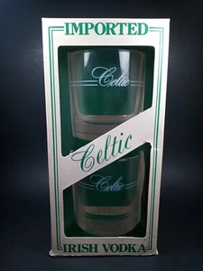Celtic Irish Vodka Gin Glasses Set Of 2 IOB - Picture 1 of 6