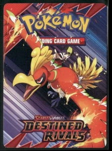Pokemon TCG Destined Rivals Game Tip Card Pre Release Kit Card Ethan & Ho-Oh - Picture 1 of 5