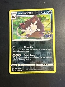 2022 Pokemon Go Set Nintendo reverse Holographic Holo Foil Alolan Raticate 42/78 - Picture 1 of 2