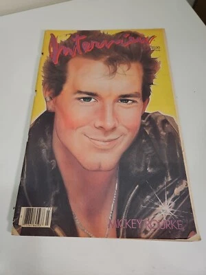Interview Magazine Andy Warhol Mickey Rourke March 1985  - Image 1 of 4