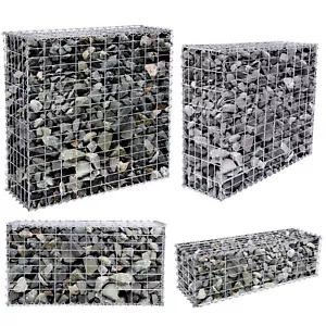 More details for songmics gabion stone basket retaining wall garden wire cage fench privacy fench