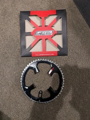 FSA K-Force ABS Alloy Chainring 53T 110BCD 5-Bolt 10-11 Speed Red Decal WA421 - Image 1 of 2