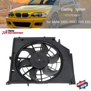 Conjunto de ventilador de refrigeración del radiador para BMW E46 325Xi 2001 17117510617 17117525508 - Imagen 1 de 12
