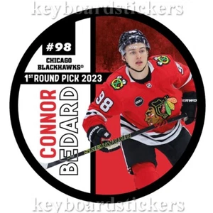 Connor Bedard #98 Chicago Blackhawks Hockey Puck " 1° Round Pick 2023 " - NUOVO - Foto 1 di 2