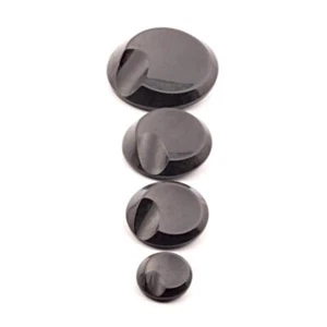 Collection 4pcs Czech Art Deco vintage gradual geometric black glass buttons - Picture 1 of 3