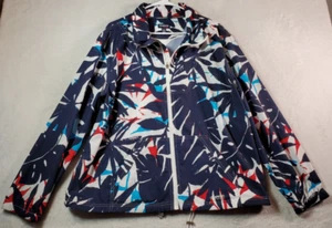 Chaps Jacket Womens Size XL Red White Blue Polyester Long Sleeve Full Zipper EUC - Picture 1 of 13