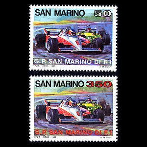 San Marino 1983 - Formel 1 ""San Marino Grand Prix"" Autos - Sc 1047/8 postfrisch - Bild 1 von 2