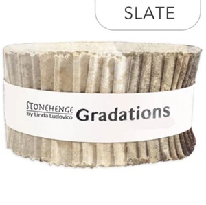 Jelly Roll - Stonehenge Linda Ludovico Gradations Slate Fabric Precuts M417.13 - Picture 1 of 1