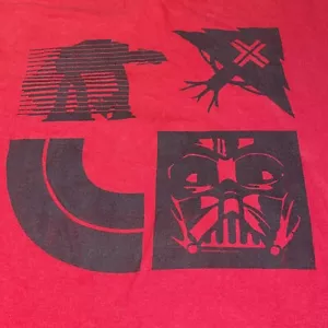 star wars t shirt large L-R-G Red - Picture 1 of 5