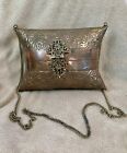 1930s Vintage Brass and Copper Pillow Purse - Hand Bag Israel