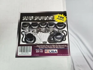Party Kit New Years Eve for 100 Guests No Year Silver Showboat - Picture 1 of 4