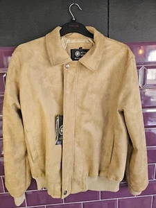 Alta Moda Italy Suede Bomber Jacket XL NWT 2007/08 Vintage style Gruppo Tessile - Picture 1 of 13