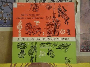 ROBERT LOUIS STEVENSON A CHILD'S GARDEN OF VERSES, JUDITH ANDERSON - LP TC 1077 - Picture 1 of 1