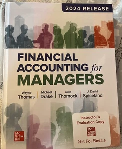 Financial Accounting for Managers by Jake Thornock, Michael Drake, J. David... - Foto 1 di 6