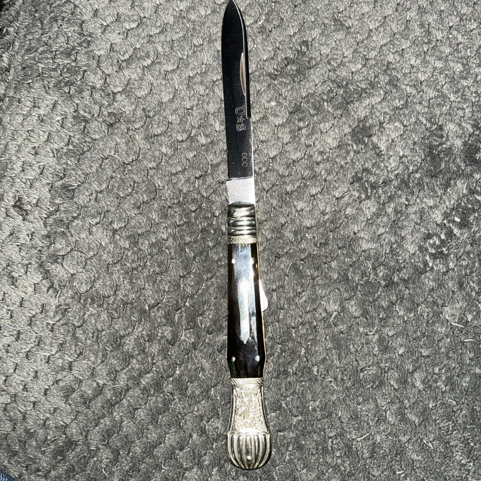 HTF Parker JK17 Edward Barnes & Son Buffalo Horn Lockback Knife - Image 1 of 4