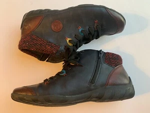 Rieker scarpe da donna marroni alla caviglia US 10 EU 42 nuove senza scatola - Foto 1 di 9