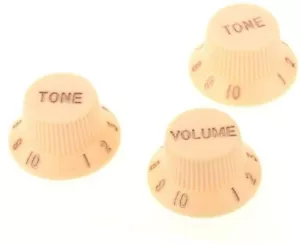 Set of 3 Plastic Knobs For S-Type Electric Guitars - Picture 1 of 2