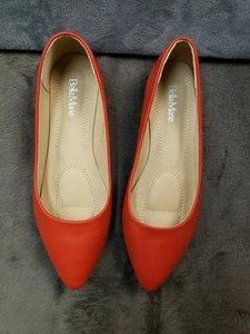 Damen-Ballerinas spitz zulaufend Größe 8 1/2 Farbe rot Bella Marie - Bild 1 von 6