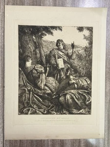 GIORGIONE AT ASOLO Original Antique Lithograph Print - Picture 1 of 15
