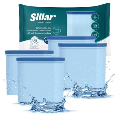 4x Wasserfilter Sillar, kompatibel mit Saeco Philips AquaClean CA6903/10