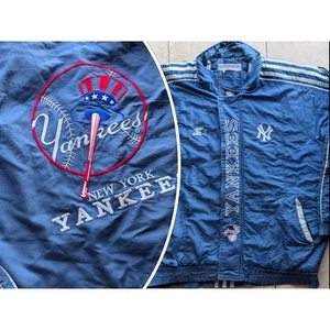 New York Yankees 90s STARTER puffer jacket M navy MLB baseball vintage - Picture 1 of 9