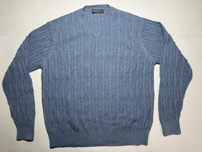 Suéter de algodón tejido con cable con cuello en V grande Talbot para hombre Foto 1 de 4