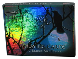 Edgar Allan Poe's The Raven Commemorative Playing Cards - (2 Bridge Size Decks) - Picture 1 of 3