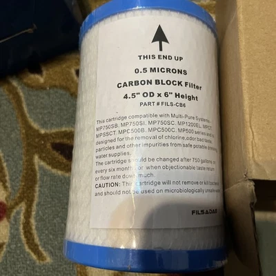 CB6 Carbon Block Water Filter Replacement For MP MPC Systems - Image 1 of 3