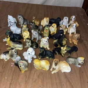 New-Ray Novelty Vinyl Toy Dog Figures Lot Of 35 Misc Breed 1988 VTG Collectibles - Picture 1 of 10