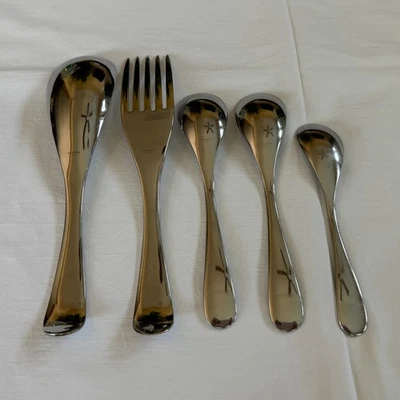 Boda Nova POINT Stainless Steel Flatware Lot of 5 Pcs Teaspoon Soup Serving - Image 1 of 4