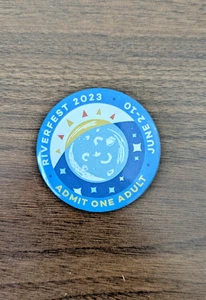 ☑️ 2023 Wichita River Festival Riverfest Button Pin-back Pinback Lapel Hat - Picture 1 of 3