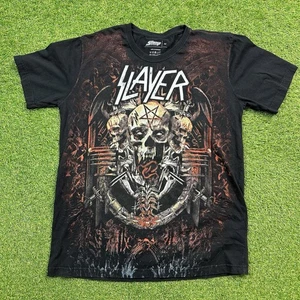 Vintage Slayer The End Is Near Double Sided Tour T Shirt L Y2K Thrash Metal - Picture 1 of 7