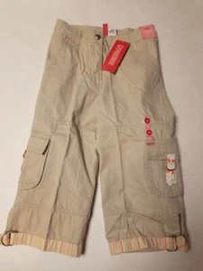 NWT Girls 8 Gymboree WILDFLOWER FIELDS khaki cargo capri pants 2005 vtg spring - Picture 1 of 3