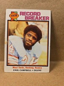 1979 Topps Football #331 Earl Campbell Rookie Record Breaker NFL HALL OF FAME  - Picture 1 of 5
