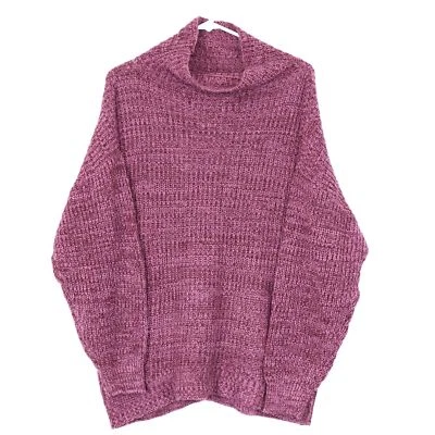 Suéter tejido cuello alto manga globo American Rag Cie Juniors, pequeño, magenta Foto 1 de 3