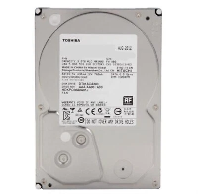 Toshiba 3 TB 3.5" 7200RPM Internal Hard Drive - Image 1 of 4
