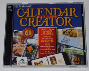 Calendar Deluxe Creator (software Broderbund) para PC con Windows vintage LEER - Imagen 1 de 5