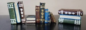 VTG Home Interior Book Club Edition Resin Decorative X 3 Mini Bookends Realistic - Picture 1 of 14