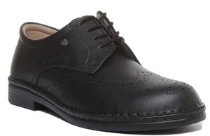 FINN COMFORT Budapest Schnürer Leder Halbschuhe Herren Formell Schuhe Schwarz 6 - Picture 1 of 6