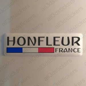 Honfleur France Autocollant 120x30mm Drapeau 3D Adhésif Autocollants - Imagen 1 de 1