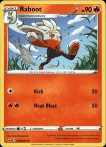 2x (SWSH01-033) Raboot (U) Pokemon Sword & Shield Card # 33 - Picture 1 of 1