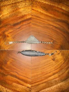 Vintage Bead Chain Lead Sinkers Fishing Tackle 1 1/4 And 3 Oz - Picture 1 of 6